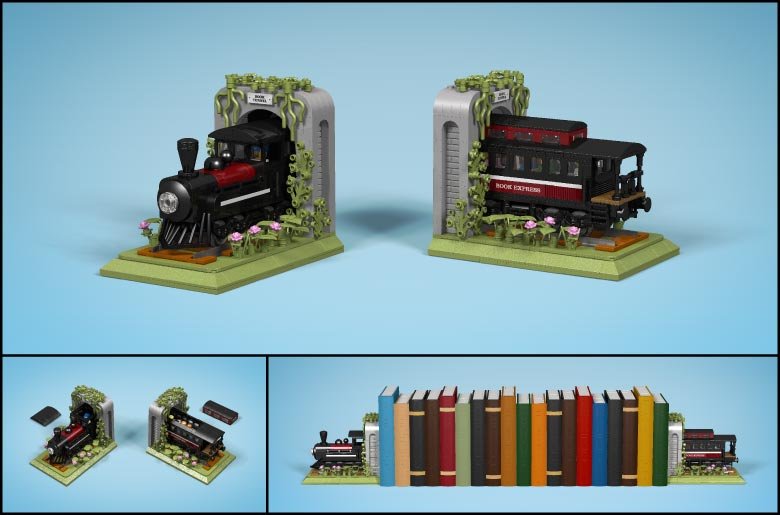 MOC] Train Bookends - LEGO Ideas - LEGO Train Tech - Eurobricks Forums
